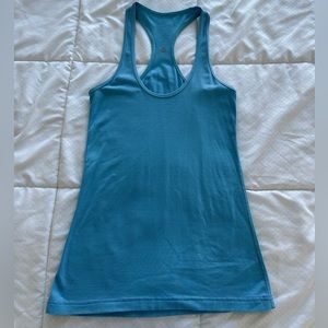 Blue lulu lemon tank top